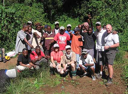 The climbing team with all their staff