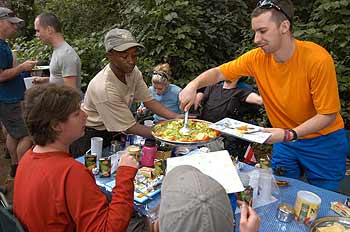 Our first lunch break on the mountain