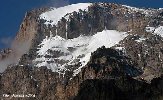 Kibo - Looking toward the summit of Kilimanjaro