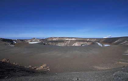 The crater on Kilimanjaro