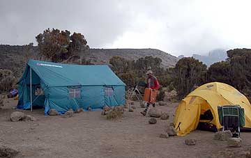 Setting up at the Scott Fischer Camp