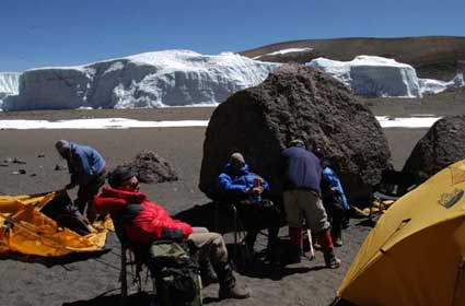 Life at 18,700 feet, crater camp