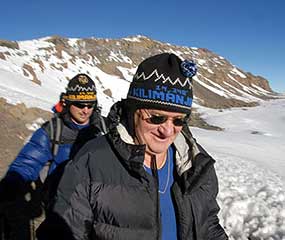 Doc’s happy face after fulfilling his dream of spending a night inside the crater. 