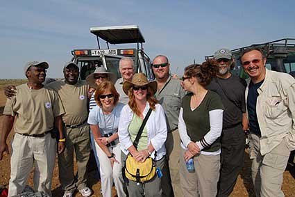 The team arriving in Serengeti at the Seronera Airstrip 