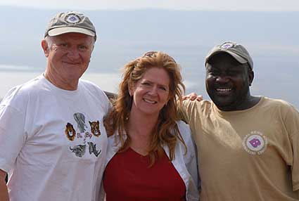 Doc, Susan and David, BAI famous safari driver, enjoying showing his friends one of his favorite places in the world. 