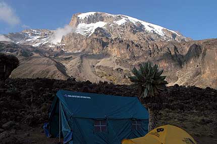 Great weather and lots of snow on Kilimanjaro