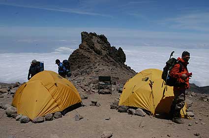 Our camp site, Lava tower, at 15,900ft.