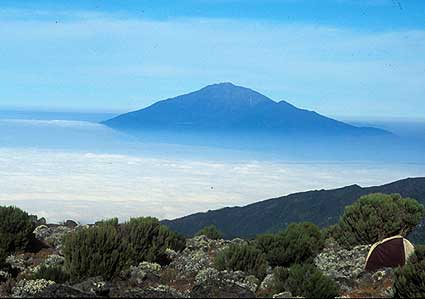 Mt. Meru through the clouds