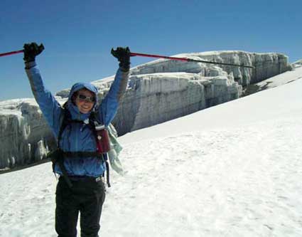 Uhuru Peak with its glaciers