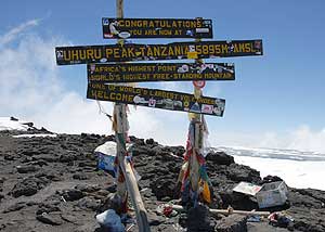 Uhuru Peak - The Summit of Mt. Kilimanjaro