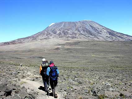 Hiking towards Kilimanjaro