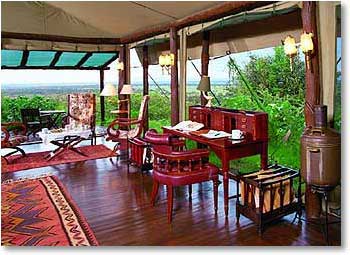 Kirawira - a luxurious permanent tented camp in the Serengeti