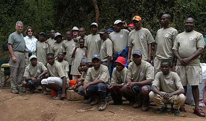 Team at the trailhead ready to go