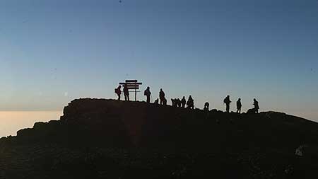 The summit at sunrise