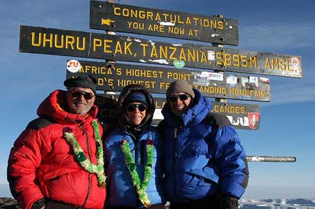 Julie, Jim and Alex on the summit