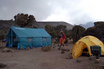 Setting up at Scott Fischer Camp