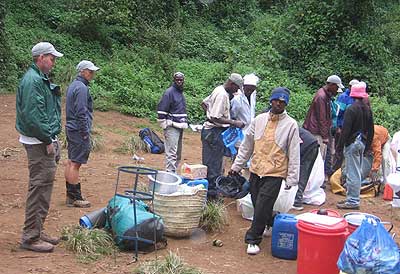 Twyla and Andrew with some of their staff on Kilimanjaro