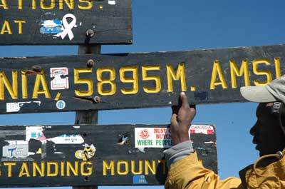 The Summit Sign on Kilimanjaro