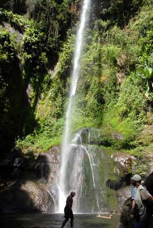 Beautiful waterfall outside Arusha