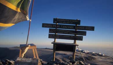 Le sommet du Kilimanjaro