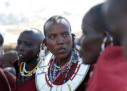 The Masai women and decorative dress