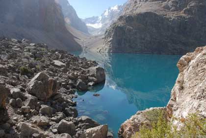 Beautifulview of breathtaking Tajik Lake