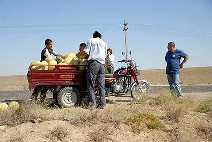 These men were hauling melons around to the desert towns. We purchased a few for a mid-afternoon snack
