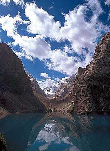 Camping near a spectacular lake