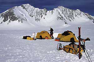 Camp at the base of Vinson Massif