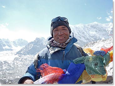 Sherpa Ang Rita was a good guide and friend helping us to the top of Kala Patar.