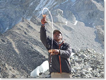 Part of Pooja ceremony before climbing Everest