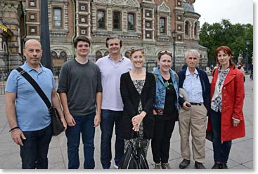 The team on the streets of St. Petersburg