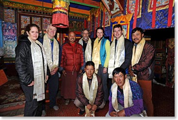 BAI trekkers with Lama Nawang Tsering Dodub