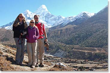 We had amazing views of one of the most iconic mountains Ama Dablam from Pangboche.