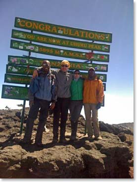 Patty Walker and Matt Doty on the summit of Kilimanjaro!