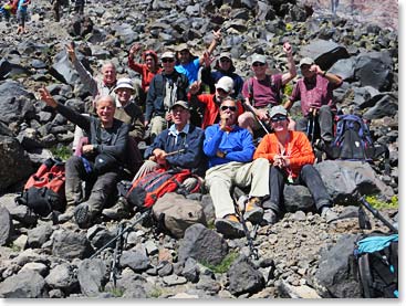 The Dutch team beginning their climb of Mount Ararat