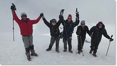 Our third group of Ararat climbers excited to reach the summit!