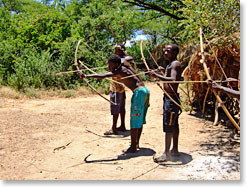 Waliangulu bow hunters are featured in the books. Their bows were forceful enough to take down an elephant with one arrow.