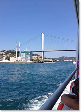 Blue skies on a Bosphorus River cruise