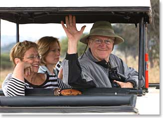 Dr. Martin, Becky and his ddaughter Elizabeth during safari