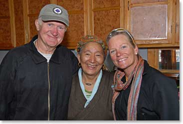 Dr. Martin, Jackie with our sherpa friend