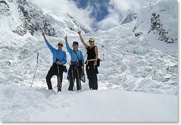 Cami with her friends from California on the BAI Everest Base Camp trek