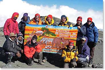 The BBBS team on Uhuru Peak - Kili’s Summit!