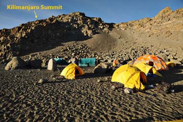 Berg Adventures crater camp on the Lemosho Traverse