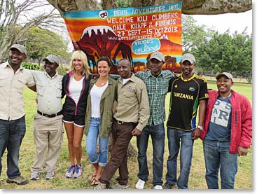 Climbers are welcomed to Tanzania by BAI staff