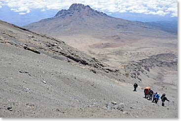 Climbing through the alpine desert