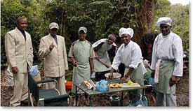 Lunch on Kilimanjaro