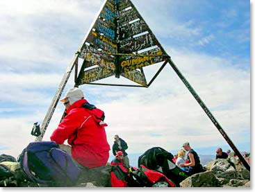 Summit of Mount Toubkal 13,671ft/4,166m
