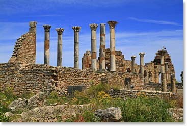 The ancient Roman ruins of Volubilis