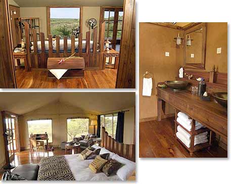 Bedroom and Batchroom in Migration Camp Lodge